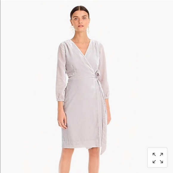 j crew blue velvet dress